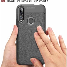 Microsonic Huawei Y9 Prime 2019 Kılıf Deri Dokulu Silikon Kırmızı