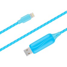 Doppler I-Cable Micro USB Işıklı, Mavi