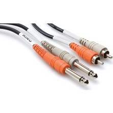 Hosa Dual 1/4'' Ts (M) - Rca (M) Balanssız Kablo 3 Mt.