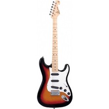 SX Stratocaster Elektro Gitar (3 Ton Sunburst)