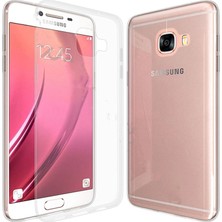 Case 4U Samsung Galaxy C5 Kılıf Ultra İnce Silikon Şeffaf