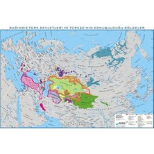 Gürbüz Bağımsız Türk Devletleri Haritası 70x100 cm 21173