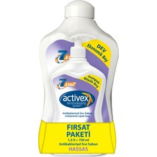 Activex Antibakteriyel Sıvı Sabun Hassas 1.5 lt & 700 ml Fırsat Paketi