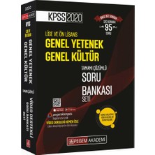 Pegem Akademi Yayıncılık 2020 KPSS Lise ve Önlisans Genel Yetenek Genel Kültür Tamamı Çözümlü Soru Bankası Seti