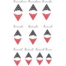 Üçgen Tırnak Dövmesi - Tırnak Tattoo - Nail Art - Tırnak Sticker