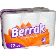 Berrak 12 Rulo Ultra İki Katlı Tuvalet Kağıdı Ekstra Dayanıklı ve Parfümsüz Kullanım