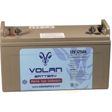 Volan Battery 12 Volt 125 Ah (Amper) Marin Jel Akü