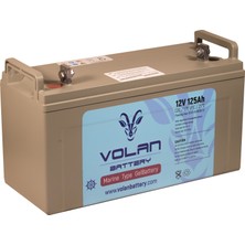 Volan Battery 12 Volt 125 Ah (Amper) Marin Jel Akü