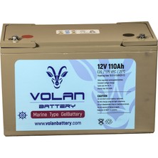 Volan Battery 12 Volt 110 Ah (Amper) Marin Jel Akü