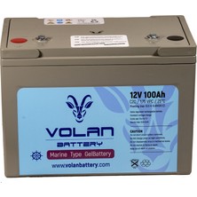 Volan Battery 12 Volt 100 Ah (Amper) Marin Jel Akü