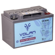 Volan Battery 12 Volt 80 Ah (Amper) Marin Jel Akü
