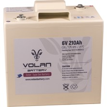 Volan Battery 6 Volt 210 Ah (Amper) Jel Akü