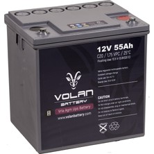 Volan Battery 12 Volt 55 Ah (Amper) Kuru Akü