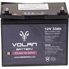 Volan Battery 12 Volt 33 Ah (Amper) Kuru Akü