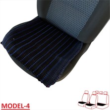 Akhan Tuning Serme Oto Kilim Minder 3'lü Set - Siyah Mavi