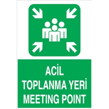 Canis Etiket Acil Toplanma Yeri Meeting Point Sticker-Folyo