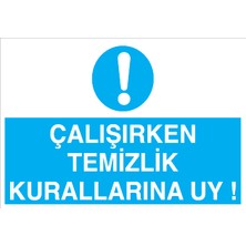 Canis Etiket Çalışırken Temizlik Kurallarına Uy! Pvc-Leksan