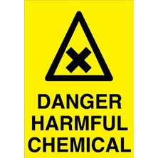 Canis Etiket Danger Harmful Chemical Sticker-Folyo