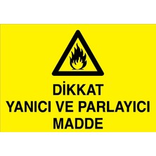 Canis Etiket Dikkat Yanıcı ve Parlayıcı Madde Pvc-Leksan