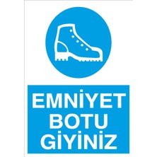 Canis Etiket Emniyet Botu Giyiniz Sticker-Folyo