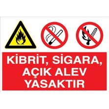 Canis Etiket Kibrit, Sigara, Açık Alev Yasaktır Pvc-Leksan