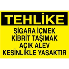 Canis Etiket Tehlike Sigara Içmek Kibrit Taşımak Açık Alev Kesinlikle Yasaktır Dekota