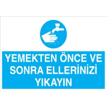 Canis Etiket Yemekten Önce ve Sonra Ellerinizi Yıkayın Pvc-Leksan