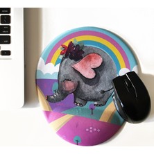 Office Küp 3'lü Ofis Seti Bel Yastığı Kahve Bardağı Mouse Pad Siyah Fil