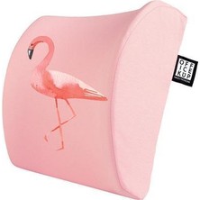 Office Küp 3'lü Ofis Seti Bel Yastığı Kahve Bardağı Mouse Pad Pembe Flamingo