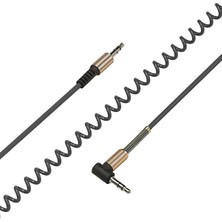 Case 4U Universal Spiral Aux Ses Kablosu Siyah