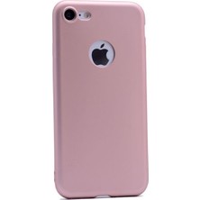 Tekno Grup Apple iPhone 7 Kılıf Ultra İnce Mat Silikon - Rose + Nano Ekran Koruyucu
