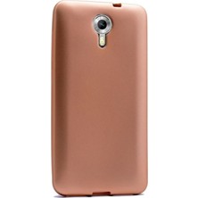 Tekno Grup General Mobile One 4G Mat Premium Silikon Kılıf - Gold