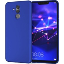 Tekno Grup Huawei Mate 20 Lite Mat Premium Silikon Kılıf - Lacivert + Cam Ekran Koruyucu