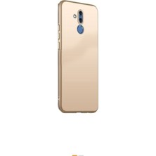 Tekno Grup Huawei Mate 20 Lite Mat Premium Silikon Kılıf - Gold + Nano Ekran Koruyucu