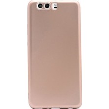 Tekno Grup Huawei P10 Plus Mat Premium Silikon Kılıf - Gold + Cam Ekran Koruyucu