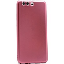 Tekno Grup Huawei P10 Plus Mat Premium Silikon Kılıf - Rose + Cam Ekran Koruyucu