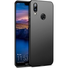 Tekno Grup Huawei P20 Lite Mat Premium Silikon Kılıf - Siyah + Nano Ekran Koruyucu