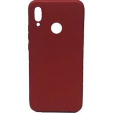 Tekno Grup Huawei P20 Mat Premium Silikon Kılıf - Kırmızı + Tam Kaplayan 6D Nano Ekran Koruyucu
