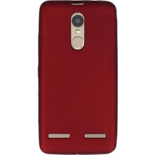 Tekno Grup Lenovo K6 Mat Premium Silikon Kılıf - Bordo + Cam Ekran Koruyucu