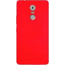 Tekno Grup Lenovo K6 Mat Premium Silikon Kılıf - Kırmızı + Nano Ekran Koruyucu
