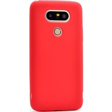 Tekno Grup LG G5 Mat Peremium Silikon Kılıf - Kırmızı