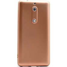 Tekno Grup Nokia 5 Mat Premium Silikon Kılıf - Gold