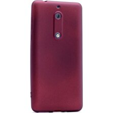 Tekno Grup Nokia 5 Mat Premium Silikon Kılıf - Bordo