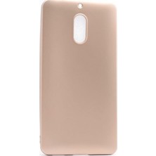 Tekno Grup Nokia 6 Mat Premium Silikon Kılıf - Gold