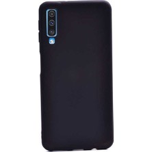 Tekno Grup Samsung Galaxy A50 Kılıf Mat Premium Silikon Kılıf - Siyah + Cam Ekran Koruyucu