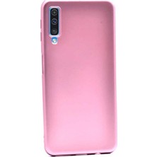 Tekno Grup Samsung Galaxy A50 Kılıf Mat Premium Silikon Kılıf - Rose + Cam Ekran Koruyucu