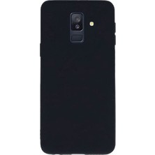 Tekno Grup Samsung Galaxy A6 Plus Mat Premium Silikon Kılıf - Siyah + Cam Ekran Koruyucu