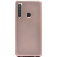 Tekno Grup Samsung Galaxy A9 2018 Mat Premium Silikon Kılıf - Gold + Cam Ekran Koruyucu