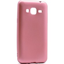 Tekno Grup Samsung Galaxy J3 Mat Premium Silikon Kılıf - Rose + Cam Ekran Koruyucu