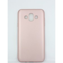 Tekno Grup Samsung Galaxy J7 Duo Mat Premium Silikon Kılıf - Rose + Cam Ekran Koruyucu